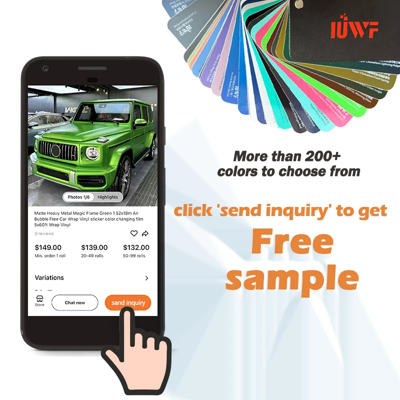 1.52x18m Matte Heavy Metal Magic Flame Green Car Wrap Vinyl Color Shift Bubble Free Air Release Film