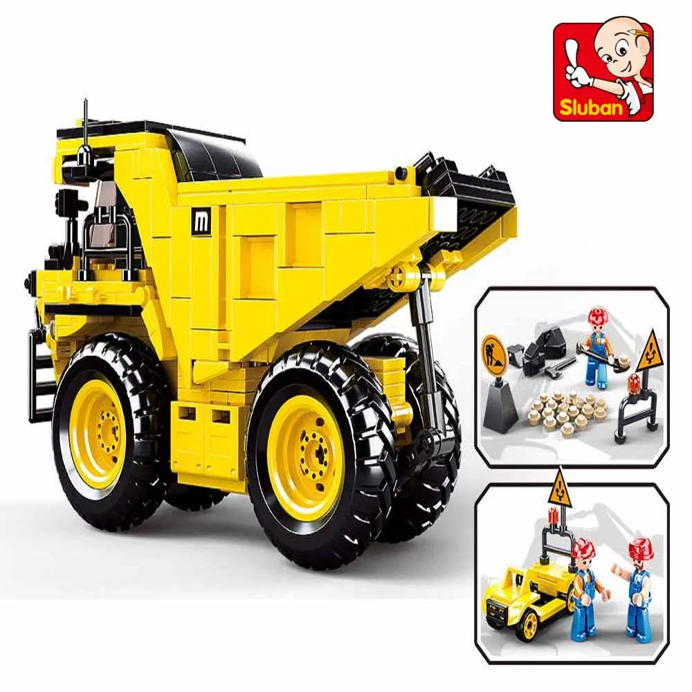 Sluban Building Block Spielzeug Stadt Engineering B0806 Bergbau Lkw 416PCS Bricks Compatbile Mit Führenden Marke Bau Kits