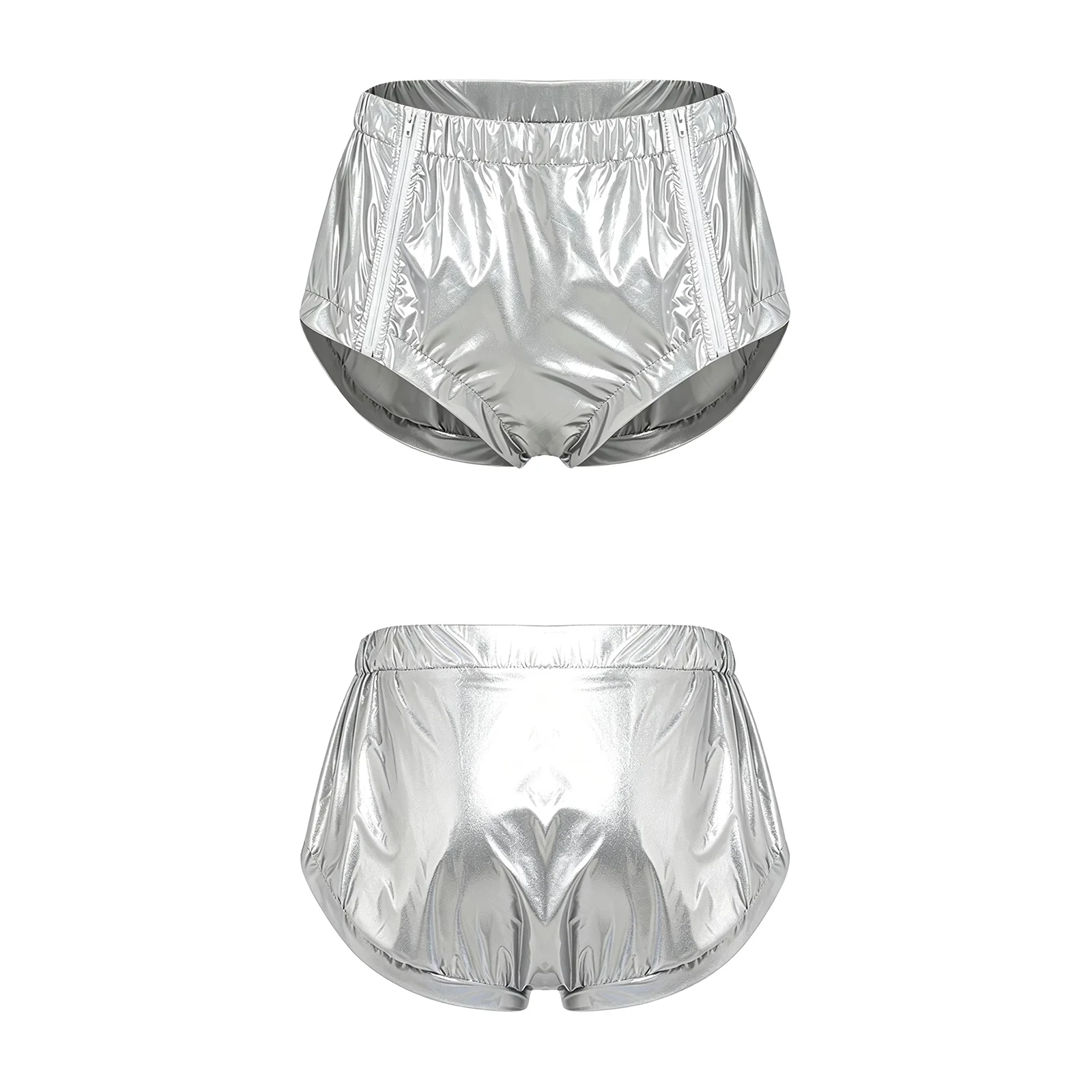 Mens Leakproof Diaper Cover Underwear Zipper Tearaway Waterproof Reusable Briefs for Elderly Caring Nursing Patient Daily Use