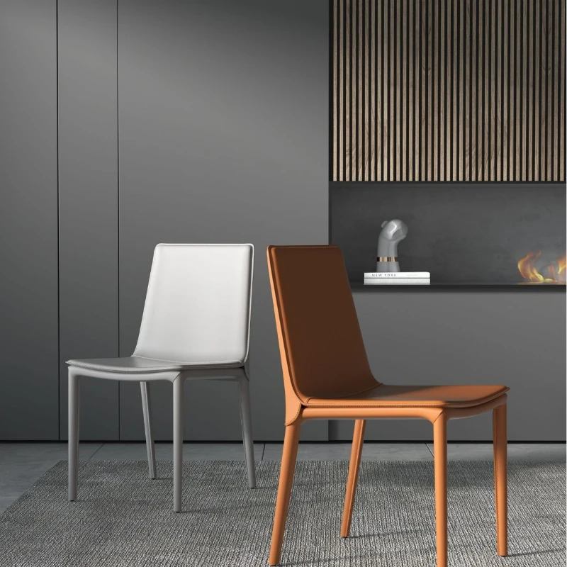 

Modern Grey Dining Chairs White Leather Luxury Nordic Dining Chairs Kids Home Cadeiras Sala De Jantar Kitchen Home Furniture