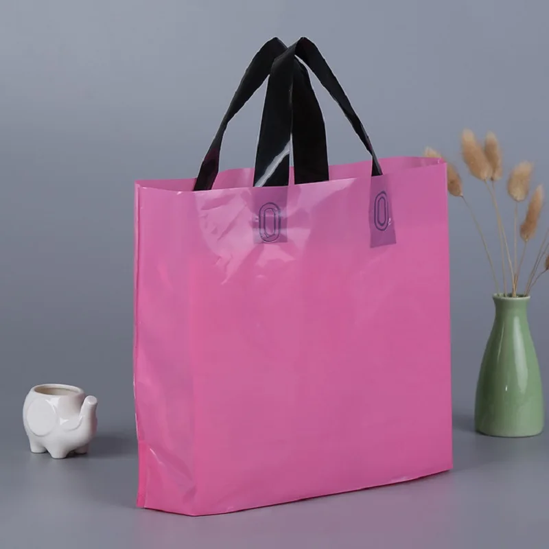 25PCS Large Plastic Gift Bags Shopping Bags with Handles for Small Business Boutique Retail Merchandise Bags