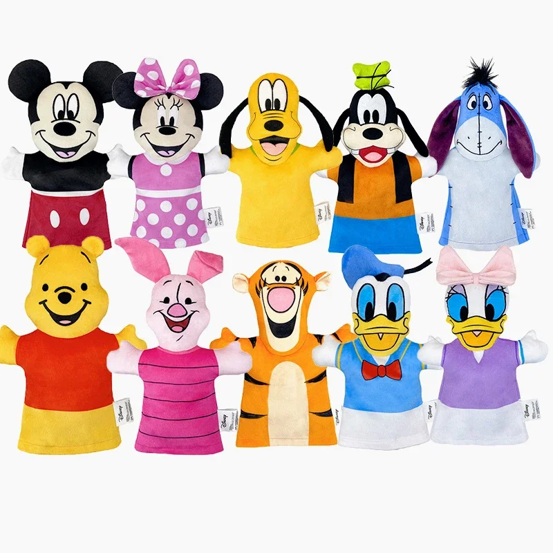 

Cartoon Anime Mickey Mouse Hand Puppet Disney Donald Duck Winnie the Pooh Plush Toy Interactive Parent-child Hand Puppet Toy