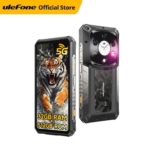 Ulefone Armor 28 Pro 5G AI teléfono resistente 512GB ROM Smartphone 120W MTK Dimensity 7300 10600mAh 6,67 "AMOLED 64MP teléfono móvil