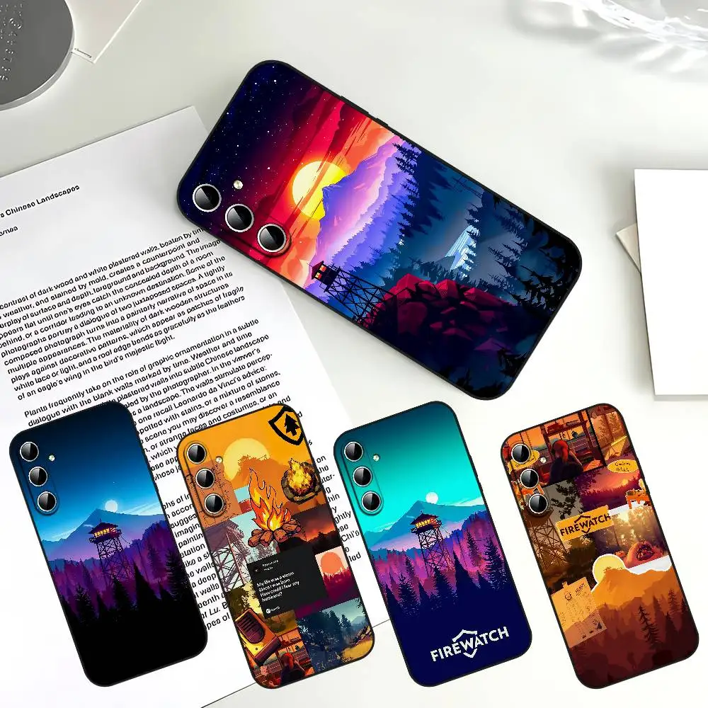 

Game F-Firewatch Phone Case For Samsung S24, S25 22,30,Note20,Lite,Ultra,5G,Plus,FE Black Cover