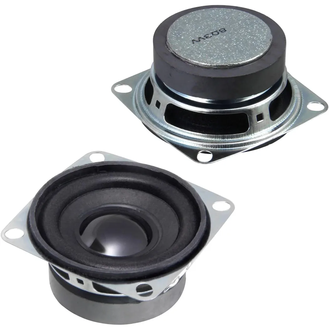 2PCS 2'' 4Ohm 3W DIY Small Full Range Audio Speaker Stereo Woofer Loudspeaker for Arduino and DIY Speaker