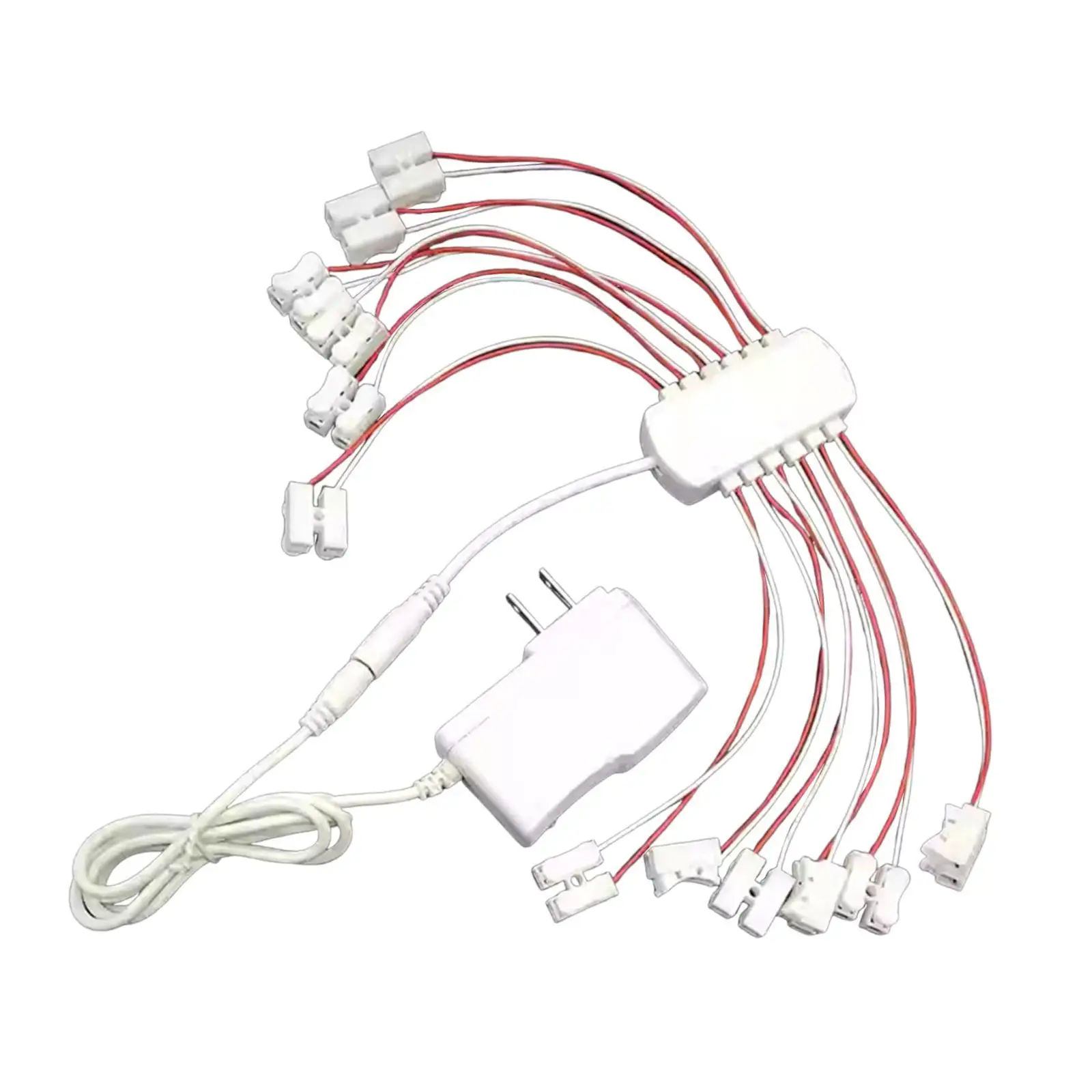 Alimentation électrique 12V 2A, 12 Ports, prise américaine compacte multifonctionnelle, pour modèle de Train Miniature, jardin, échelle HO, lampadaire, Dioramas