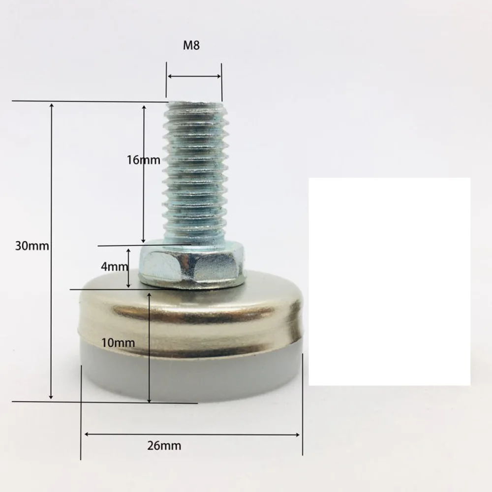 Nickel Plated Steel Furniture Glide 3 8 16 Thread Adjustable Leveling Feet Anti Wobble Base For Office Desk Cabinets