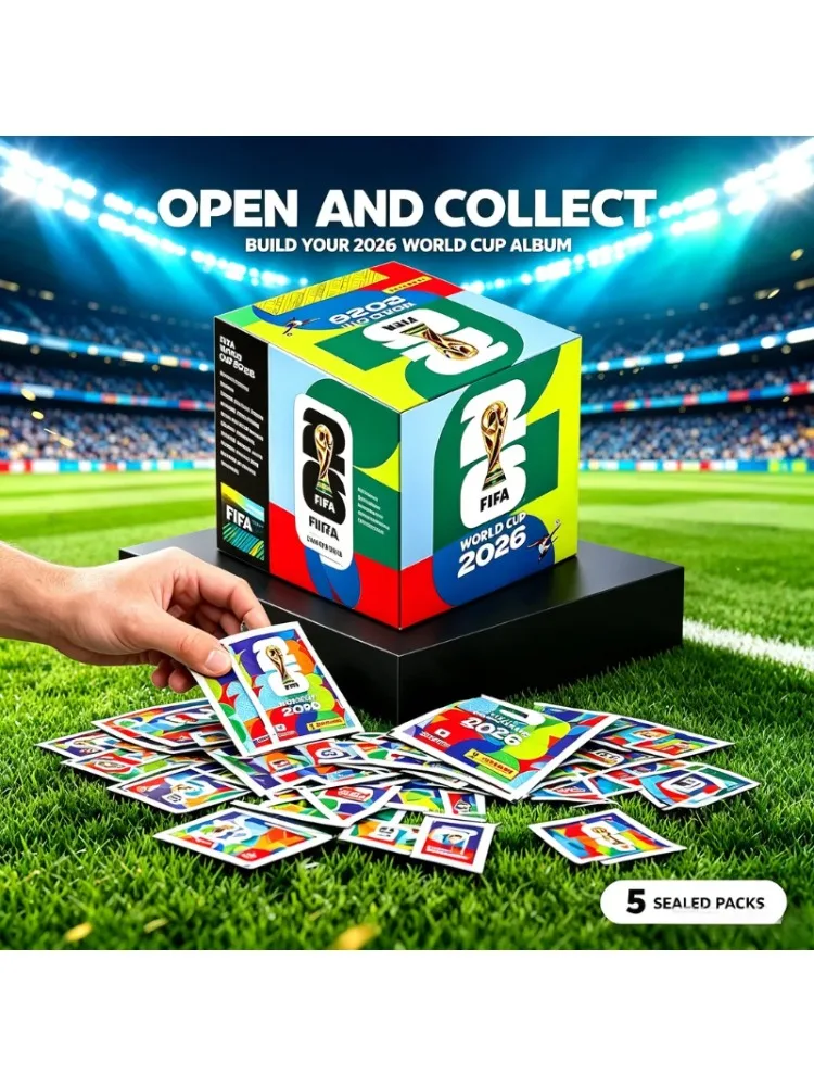 Genuine Panini 2026 FIFA World Cup Qatar Sticker Collection Full Box Official Licensed Soccer Album Stickers *& view 2