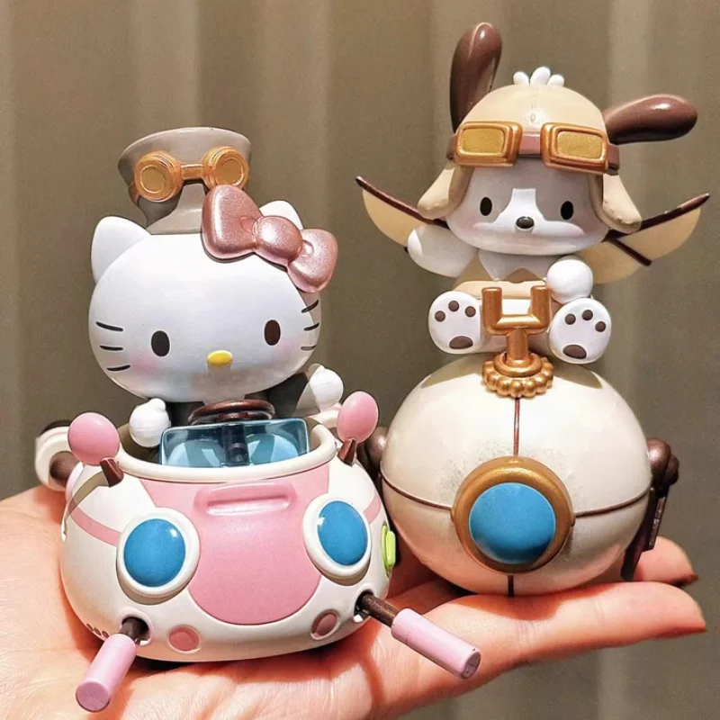 

Sanrio Blind Box Family Steampunk Kuromi Anime Figure Series Guess Bag Mystery Box Girl Surprise Kawaii Decor Xmas Gift Toys
