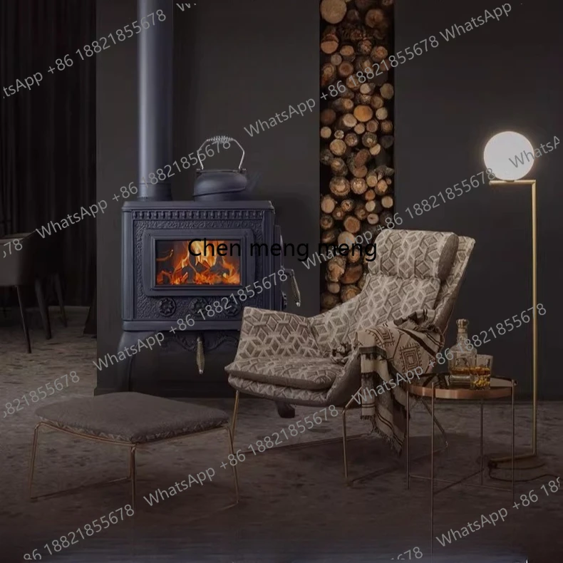 Cast iron fireplace real fire household wood burning firewood stove heating  living room heating stove wood burning high power