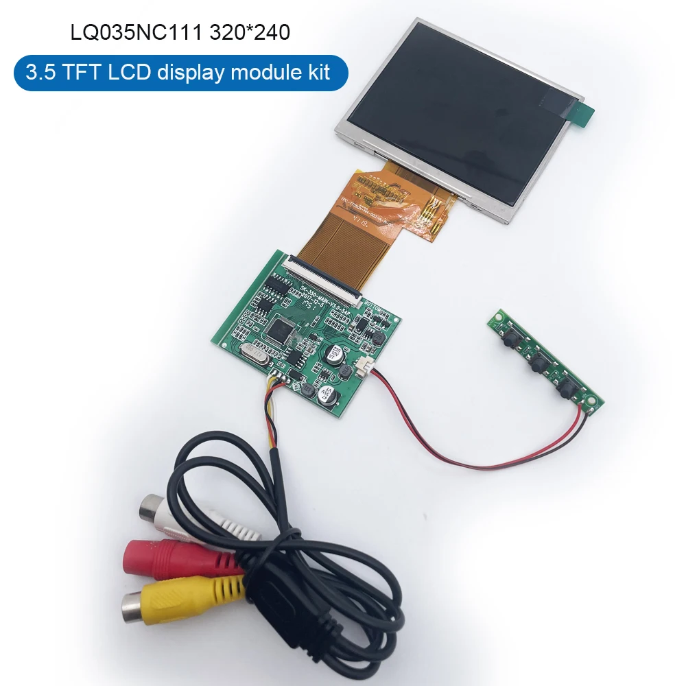 

3.5 TFT LCD display module kit LQ035NC111 320*240 2 way AV in driver board for car reversing system, industry, instrument