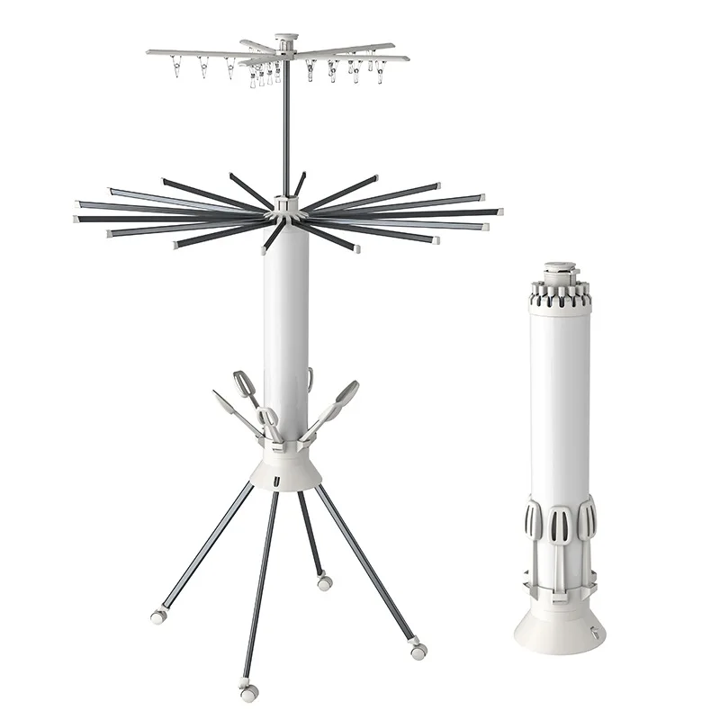 2026 Manufacturer Wholesale Floor-Folding Octopus Clothes Drying Rack Indoor Invisible Quilt Drying Artifact for Balcony Use