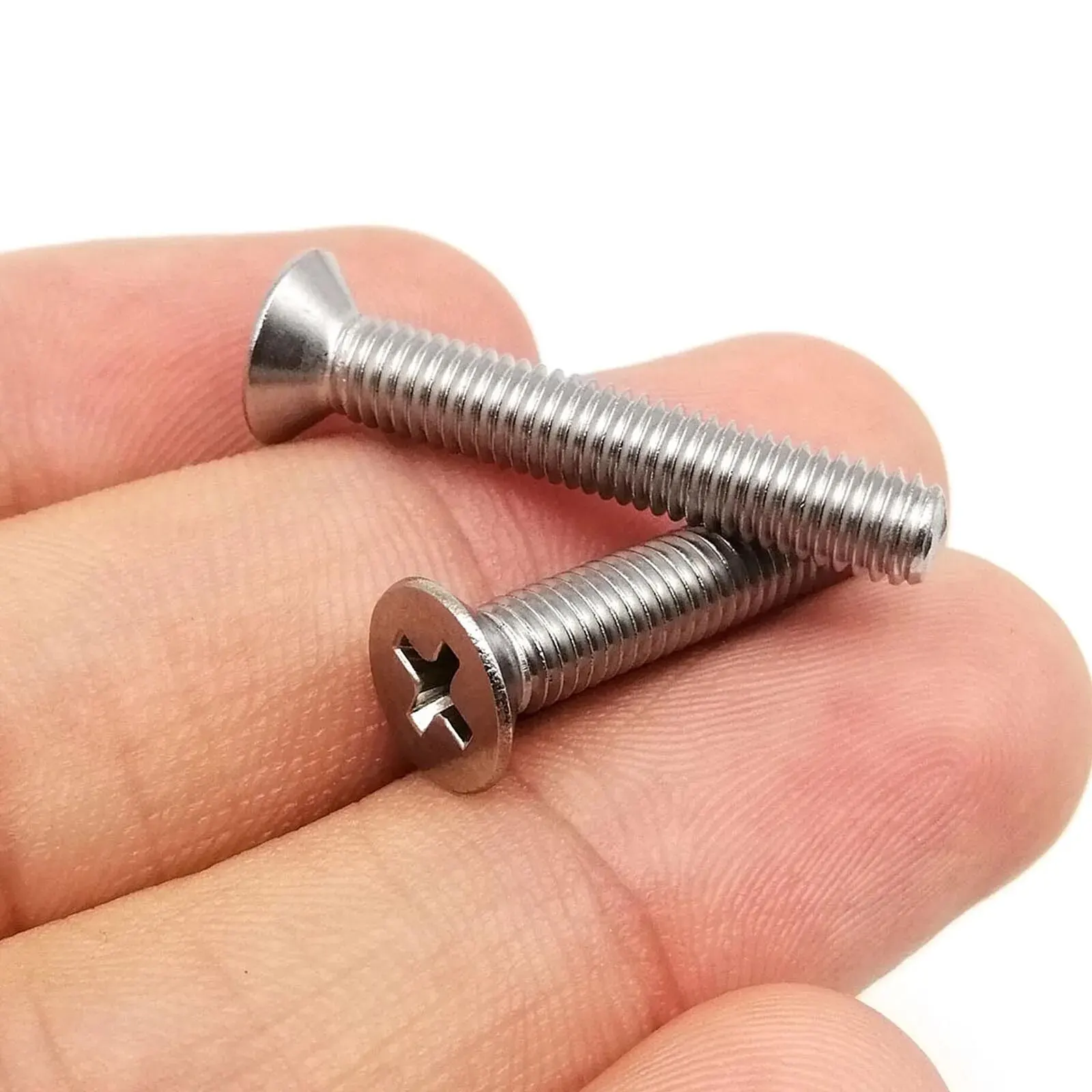 10/20/50pcs M1.6 M2 M2.5 M3 M4 M5 M6 M8 Cross Recessed Phillips Flat Countersunk Head Screw Bolt 304 A2-70 Stainless Steel GB819