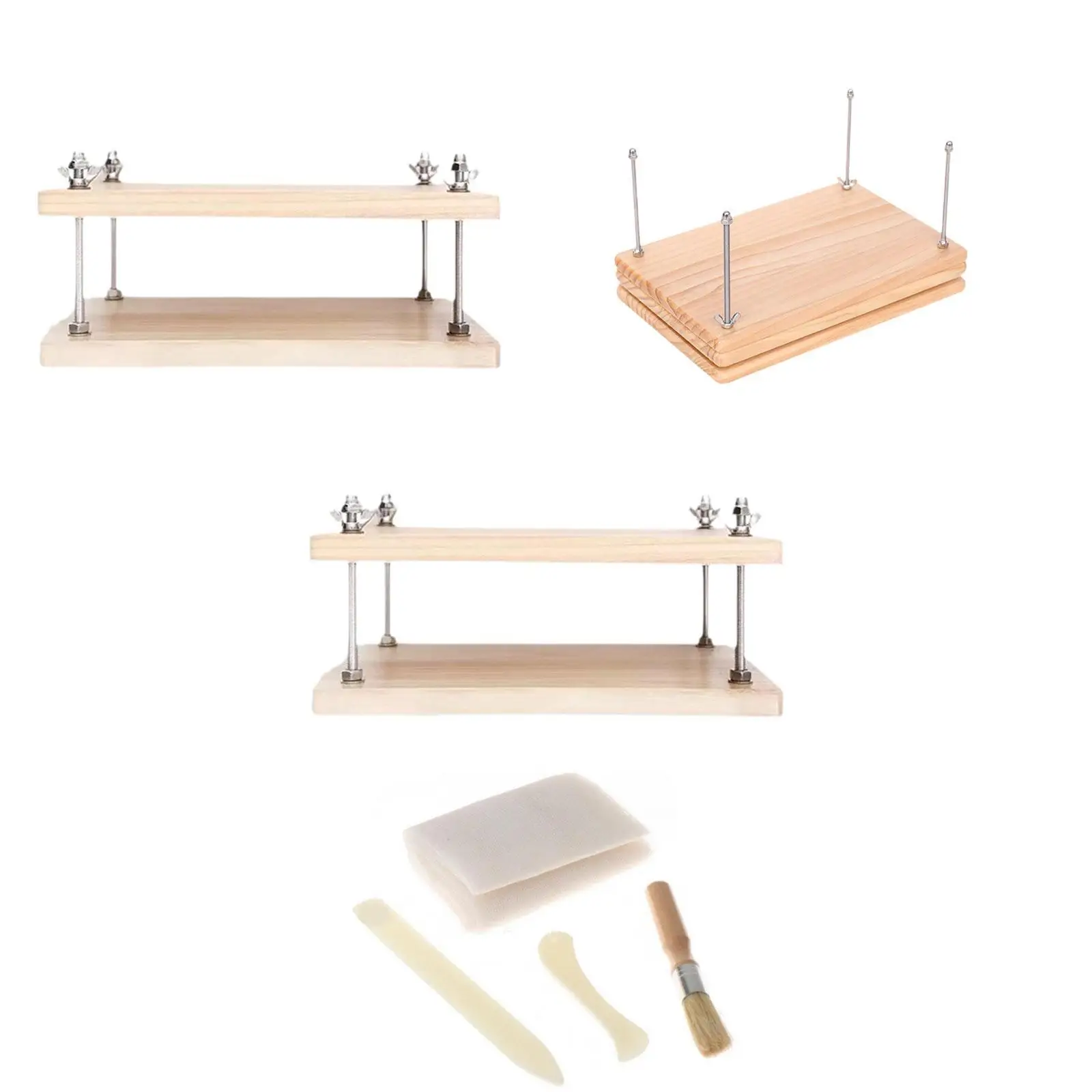 Wooden Book Press Flat Paper Press Machine for Tags Cardboard Greeting Cards