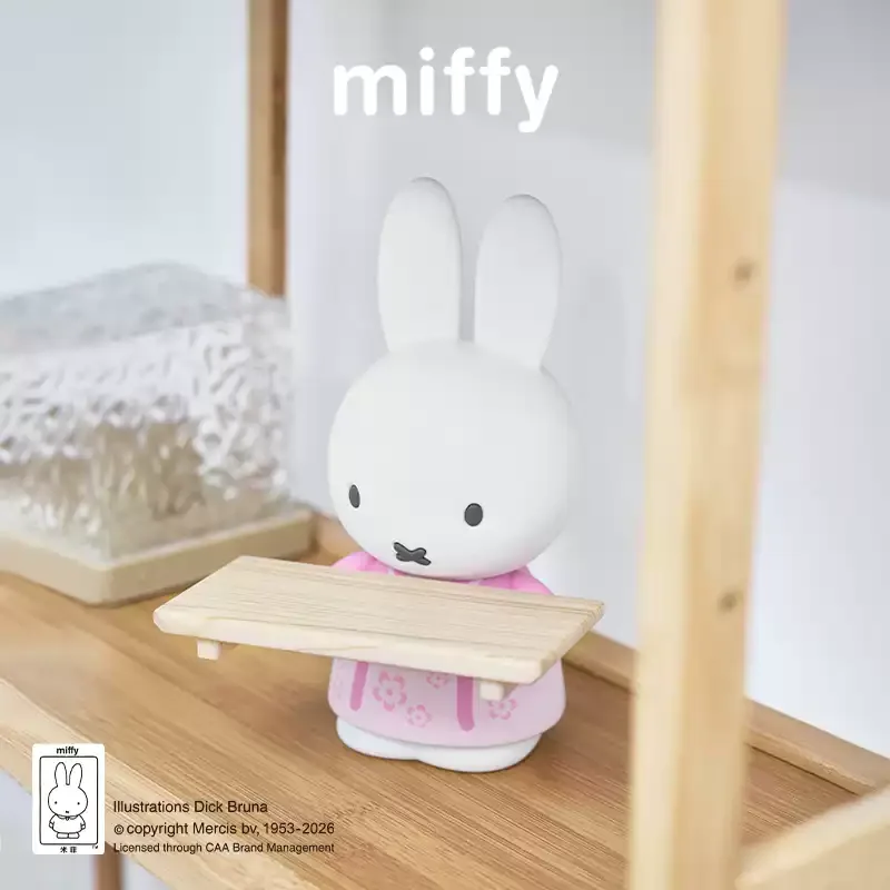 Genuine Cartoon Miffy Tang Style Wooden Tray Blind Box Toy Anime Figure Doll Desktop Decoration Collectible Ornament Gift