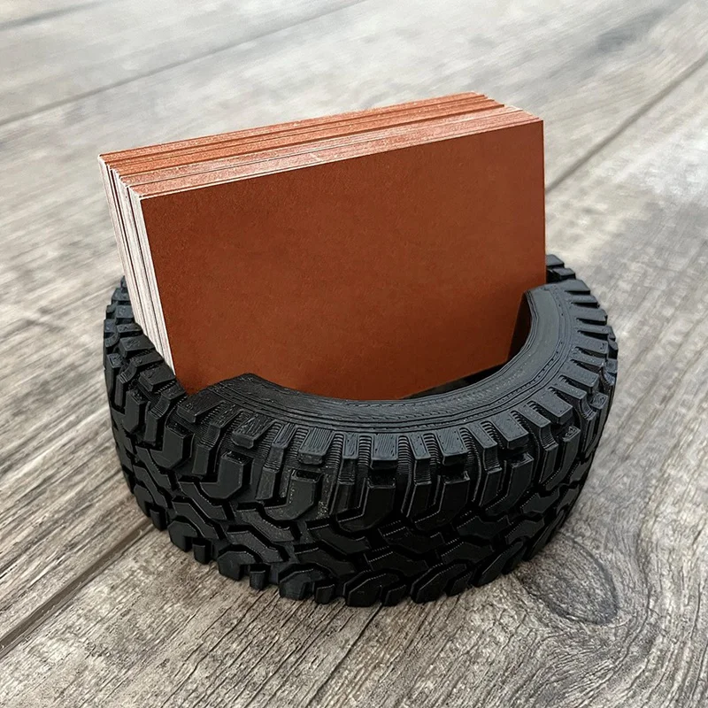 Tire Business Card Holder - Wheel Shop Display Stand Desktop Business Card Holder