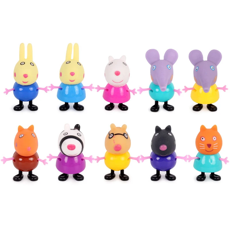 Peppa Pig Original Toy Action Doll George Family of 4 Pig Grandma Pig Grandpa Pig Antelope Teacher Animal Dolls Children\'s Gift