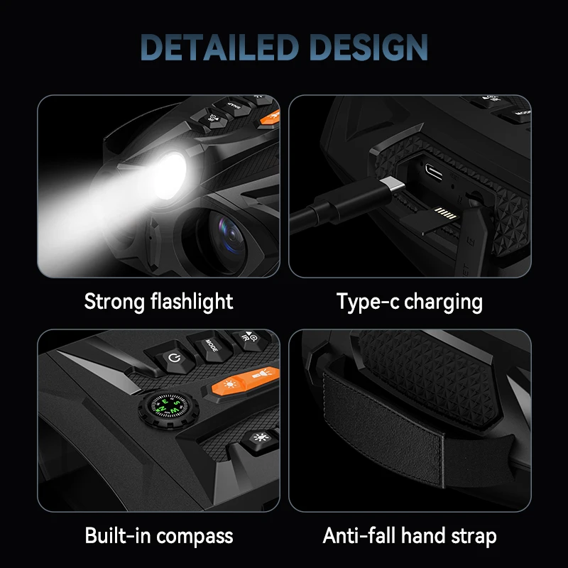 

Очки ночного видения 336 с 10-кратным цифровым зумом, срок службы батареи 8 часов, тактический бинокль с экраном 4,0 дюйма для кемпинга и охоты