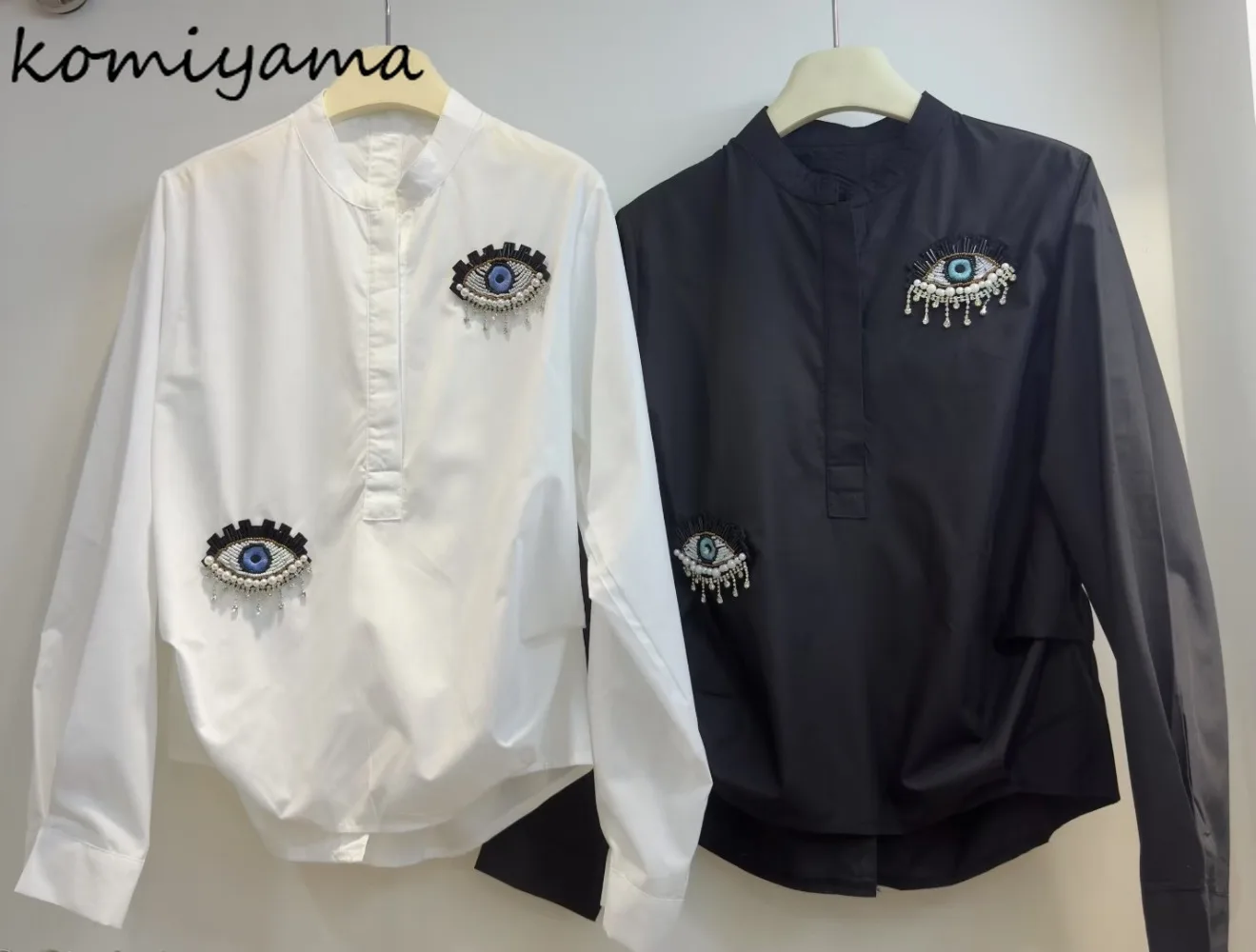 

Beads Diamonds Woman 2025 Shirts & Blouses Long Sleeve Blusas Autumn New Ropa De Mujer Fashion Loose Camisas Elegant Clothing