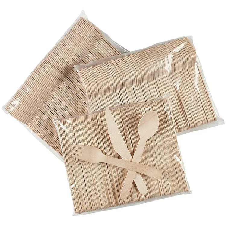 

Wooden Salad Spoon and Fork Wooden Cheese Knife Disposable Wooden Cutlery Spoon Fork Knife