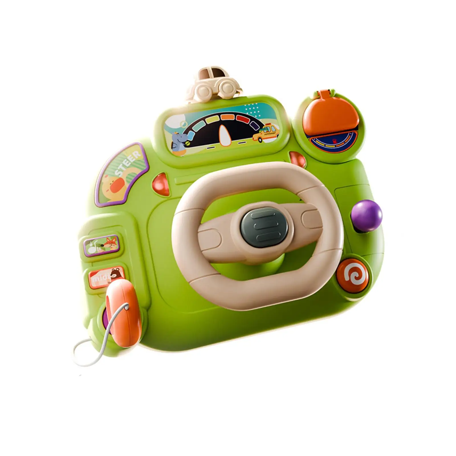 Steering Wheel Toy for Baby Pushchair for Motor Skill Develop Imaginatin