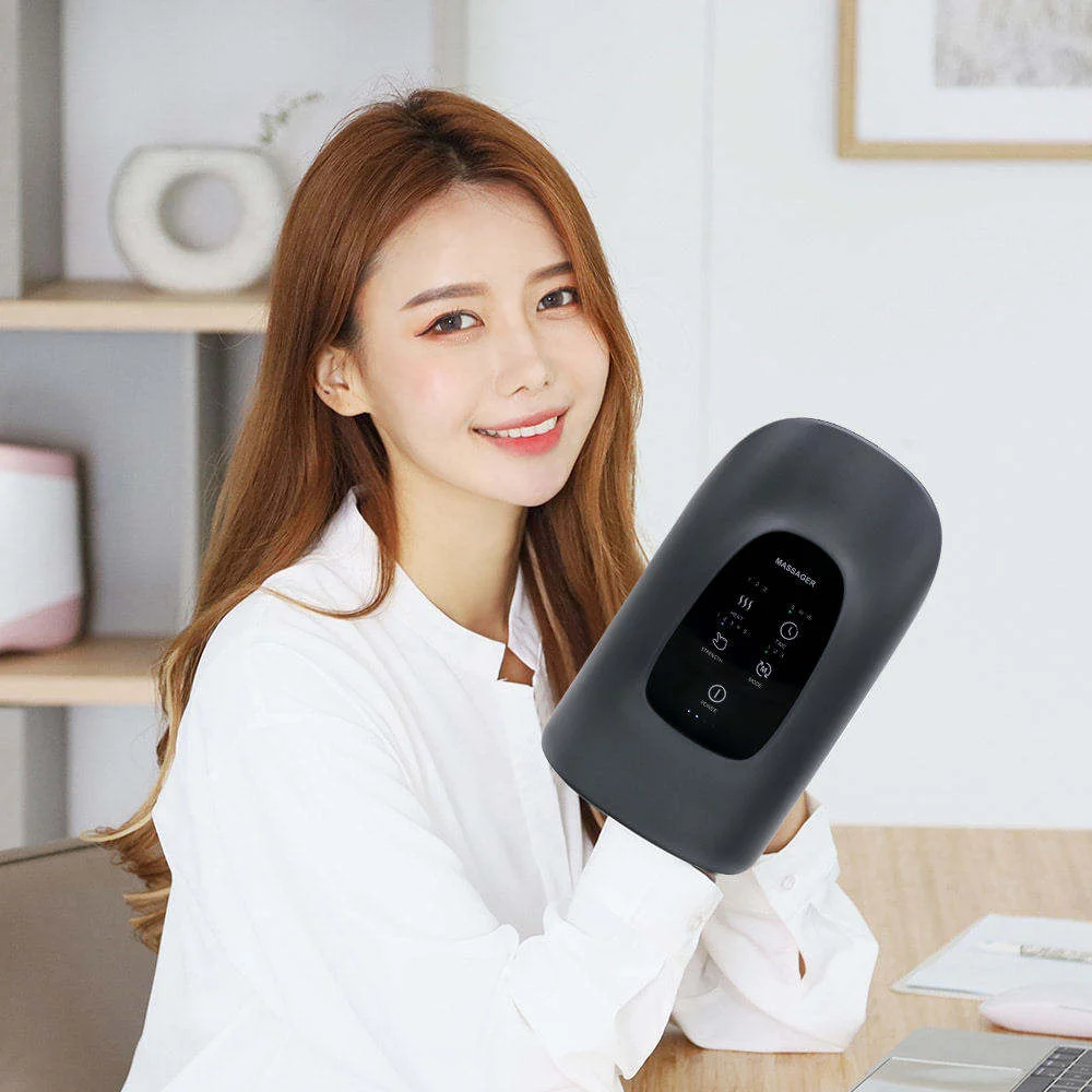 

Electric Hand Massager 3 Modes Airbag Hot Compress Massager Air Compression Vibration Massage