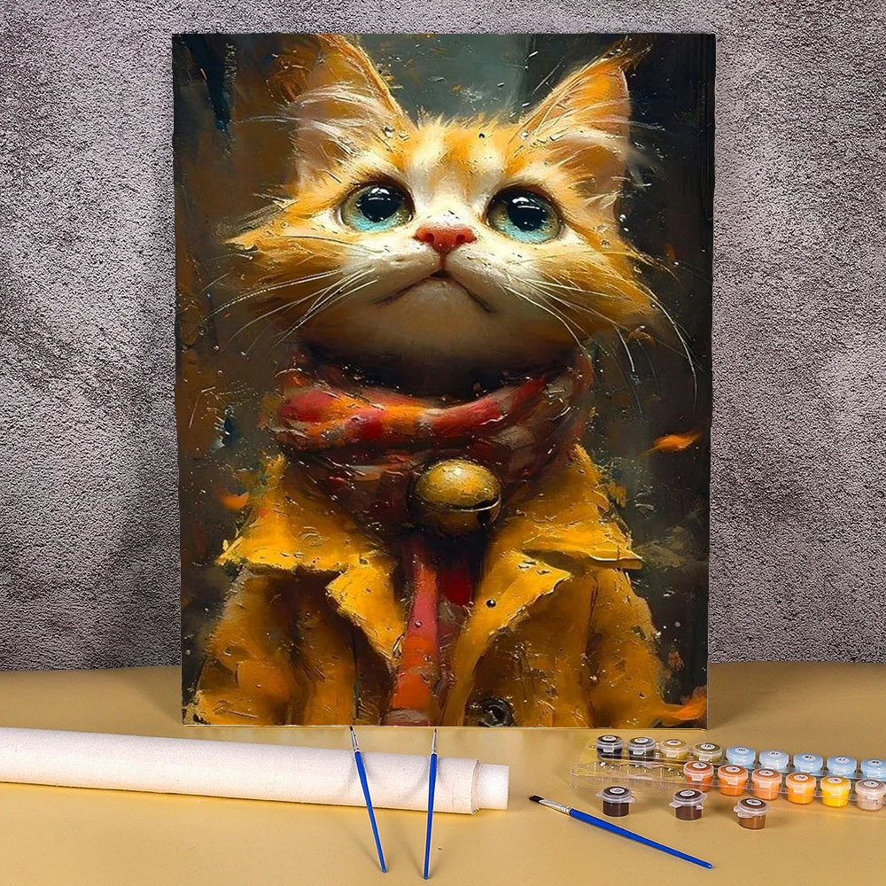 

Anime Bell Cat Picture Paint By Numbers 40x50cm Kits Cartoon Painting Drawing Coloring By Numbers Diy Gift For Home Wall Decor