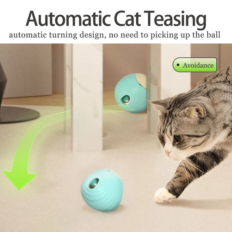 Triangle Cat Rolling Ball Interactive Cat Toy Self-moving Kitten Ball Toys Vibration Sensor Cats Game Toy Cat Accessories