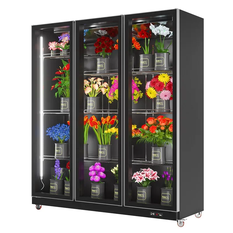 Fresh Flowers Fridge Display Bouquet Congelateur Commercial Refrigerator