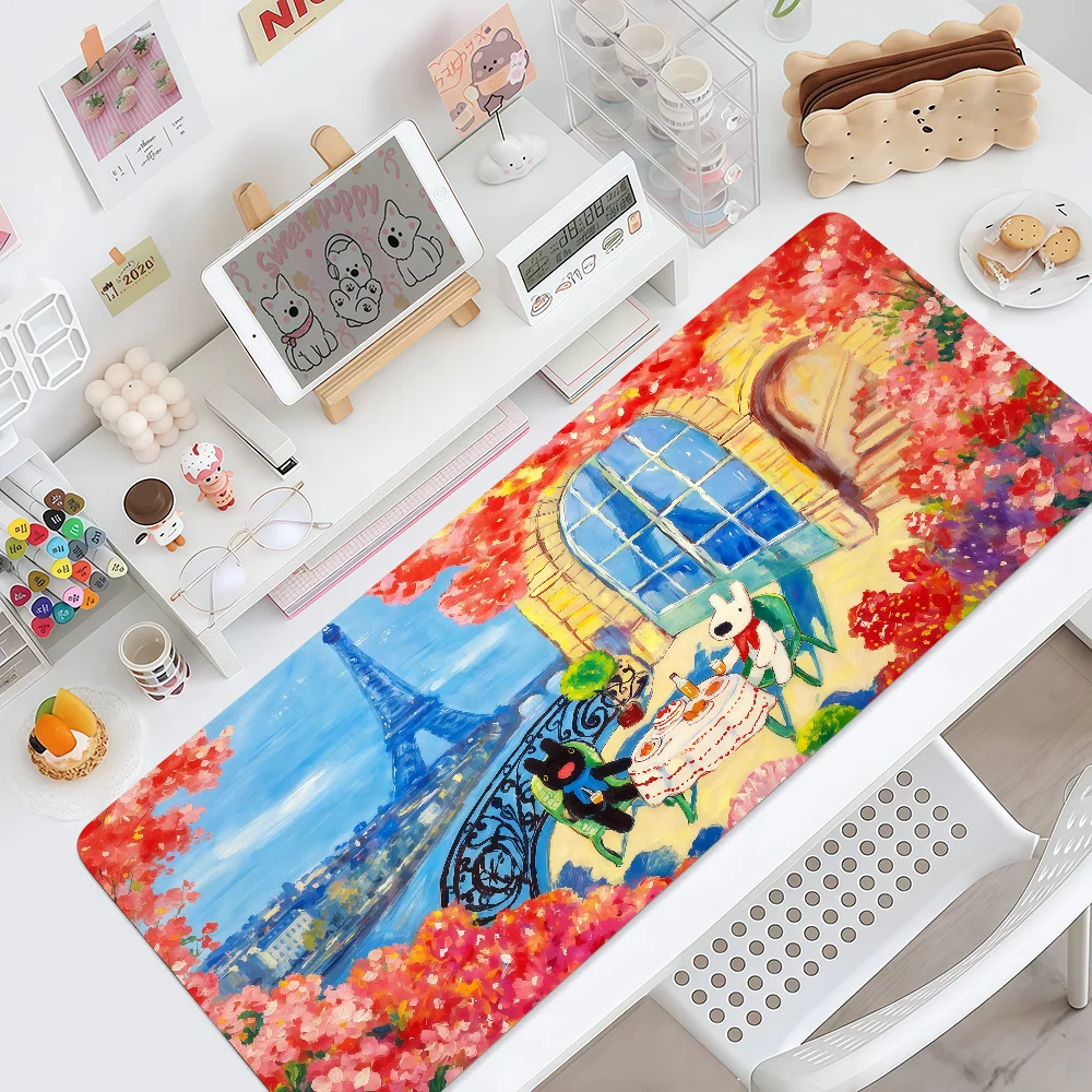 Mouse Pad Book Non-slip Lockedge Office Student Cartoon Gaming Thickened Large Lisa Writing Picture Cushion G-Gaspard MousePad