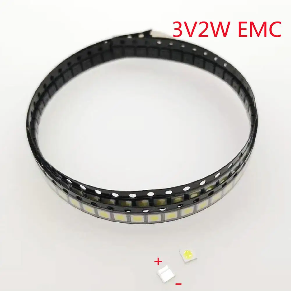 100pcs 3030 Backlight High Power LED DOUBLE CHIPS 1W 1.5W 2W 3V 6V For lextar AOT Cool Cold White PT30A66 TV Backlight LED Chip