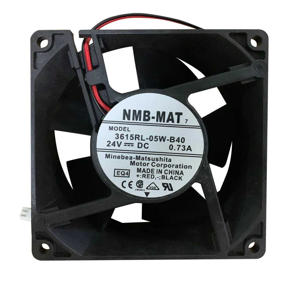 24V 0.73A 2PIN Fan for NMB-MAT 3615RL-05W-B40 9038 92*92*38mm Cooling Fan Case Cooling Fan Frequency Converter Accessories new mt20ml battery adapter converter for makita 18v li ion battery for milwaukee 18v cordless power tools accessories