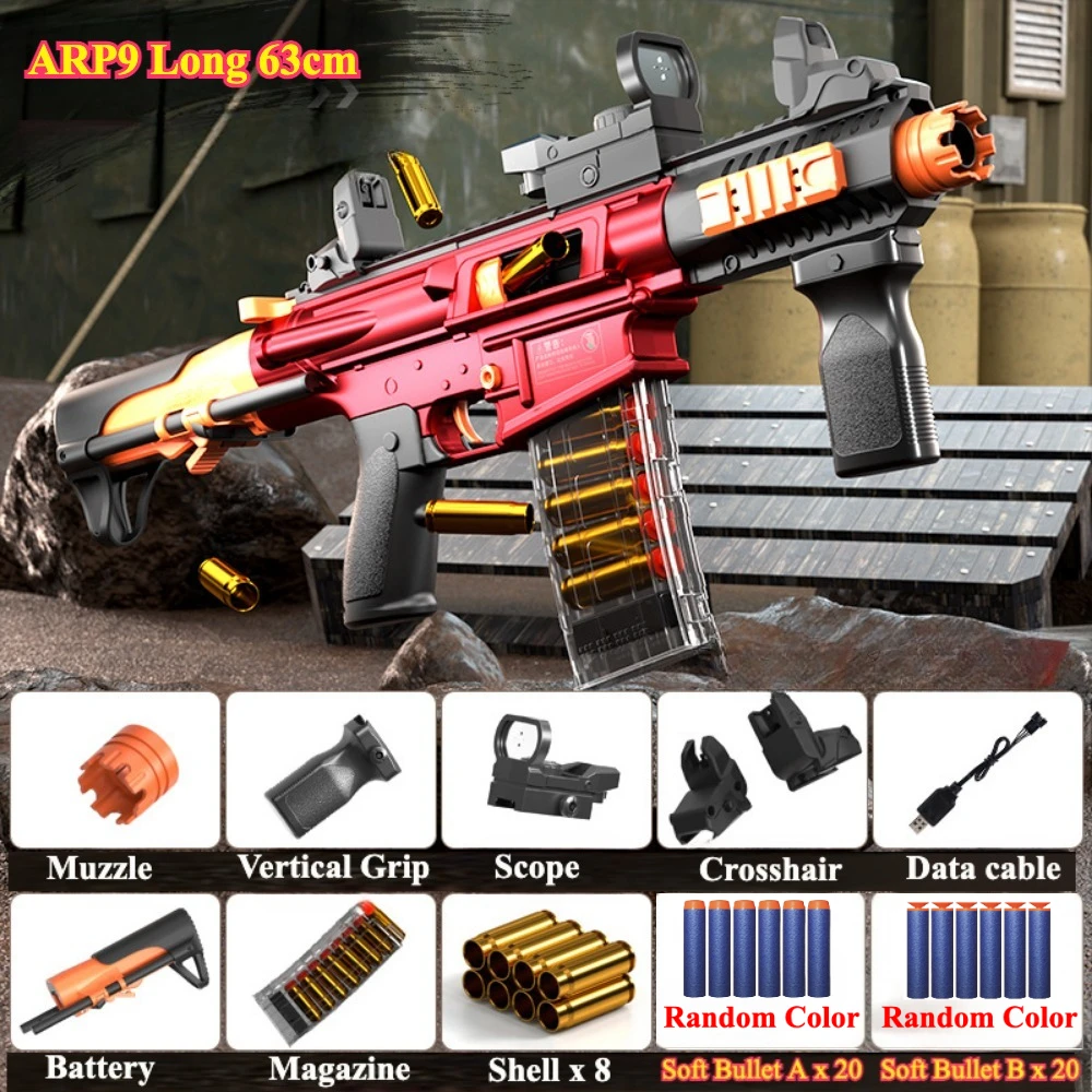 ARP9/M416 Elektrische Continue Afvuren Zachte Kogel Speelgoed Pistool Kinderen Aanvalsgeweer Model Outdoor Schieten Games Kerstcadeau