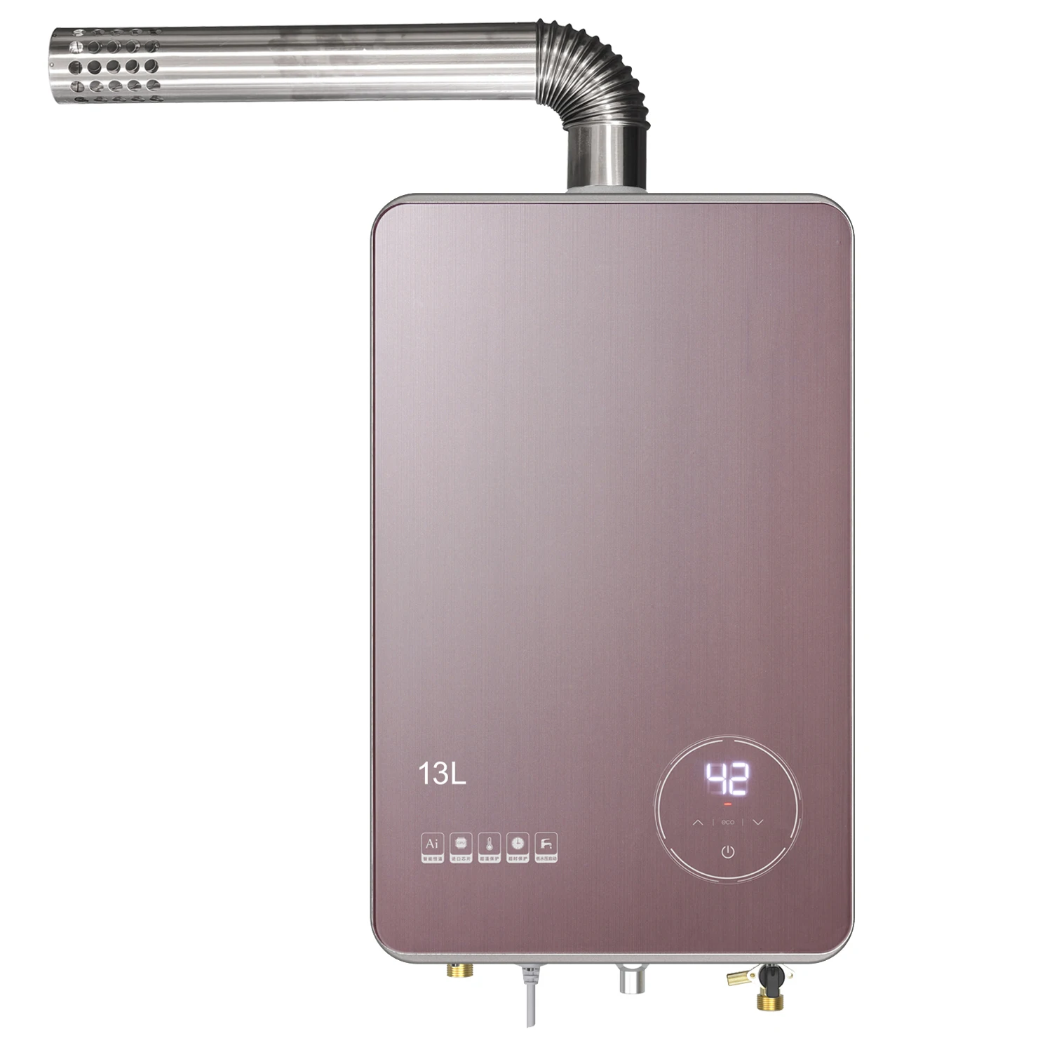 Indoor Tankless Natural Gas Water Heater Constant Temperature Type Propane Instant Hot Copper for Household Use