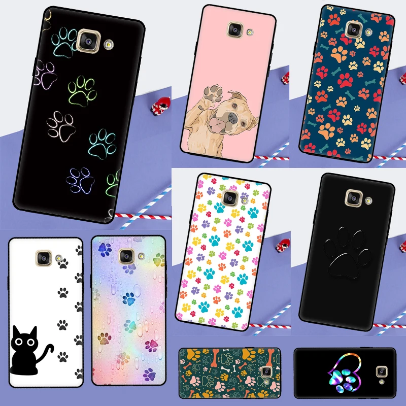 Dog Cat Paw untuk Samsung Galaxy J4 J6 Plus A6 A7 A8 A9 J8 2018 J1 J3 J5 J7 A3 A5 2016 2017 Sampul Casing