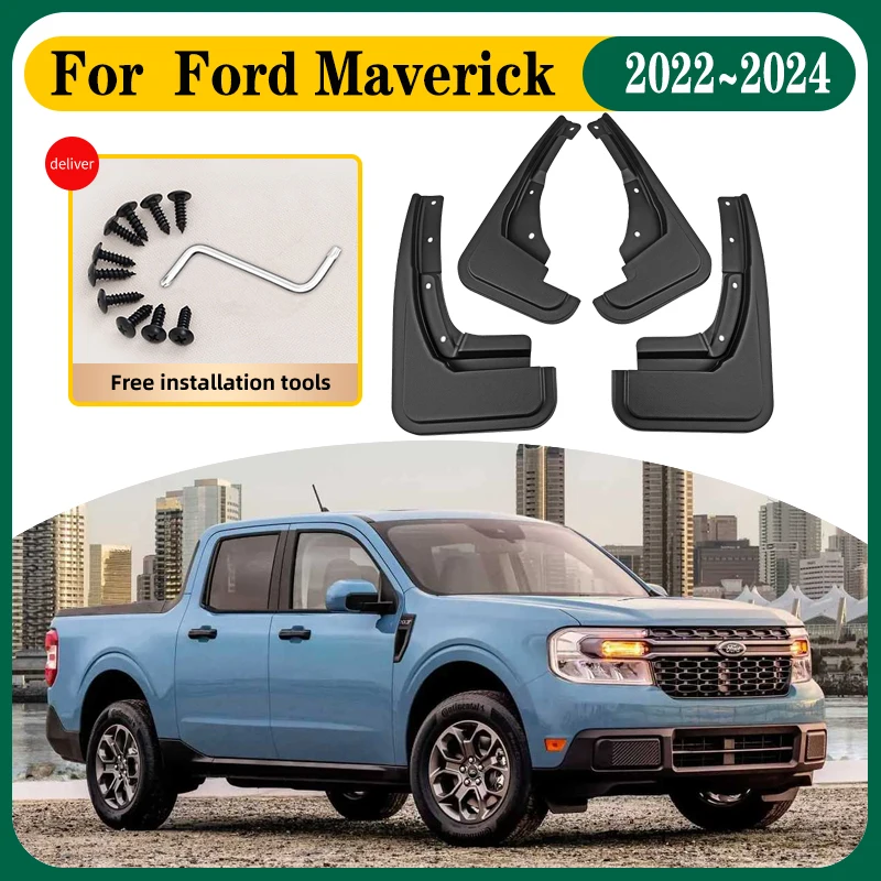 

Car Mud Flaps For Ford Maverick 2023 Accessories 2022 2024 Anti-splash Splash Guard Front Rear Fenders Car Accessories Mudguards