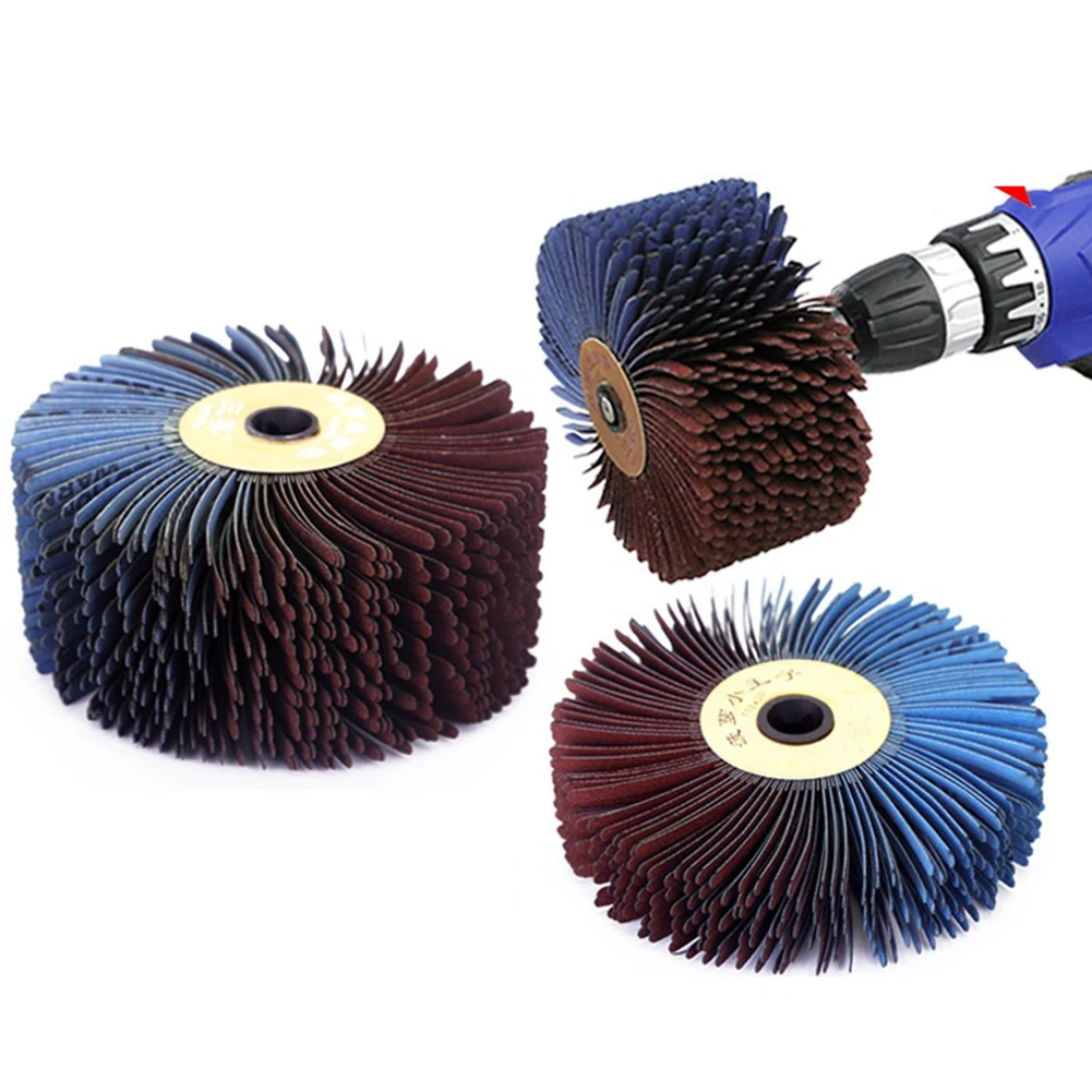 118×60mm 120-600Grit Abrasives Wire Drum Wood Burnishing Polishing Wheel Brush Sanding Grinding Groove Mop Buffing Pad