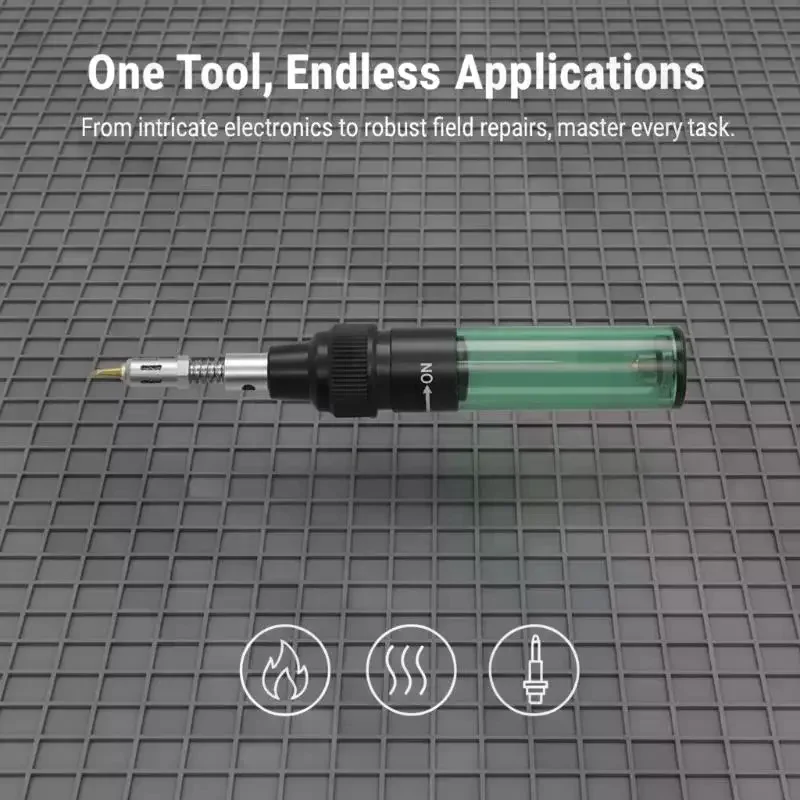 1300 Celsius Gas Soldering Iron Cordless Torch Adjustable Tip for Car Wiring and Cable Repair