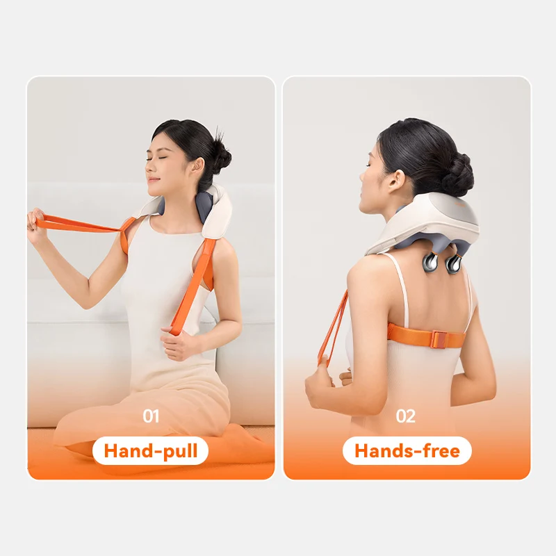 جهاز تدليك الرقبة الكهربائي للأنسجة العميقة 6D مدلك للرقبة والظهر يشبه اليدين مع حرارة لاسترخاء العضلات #6