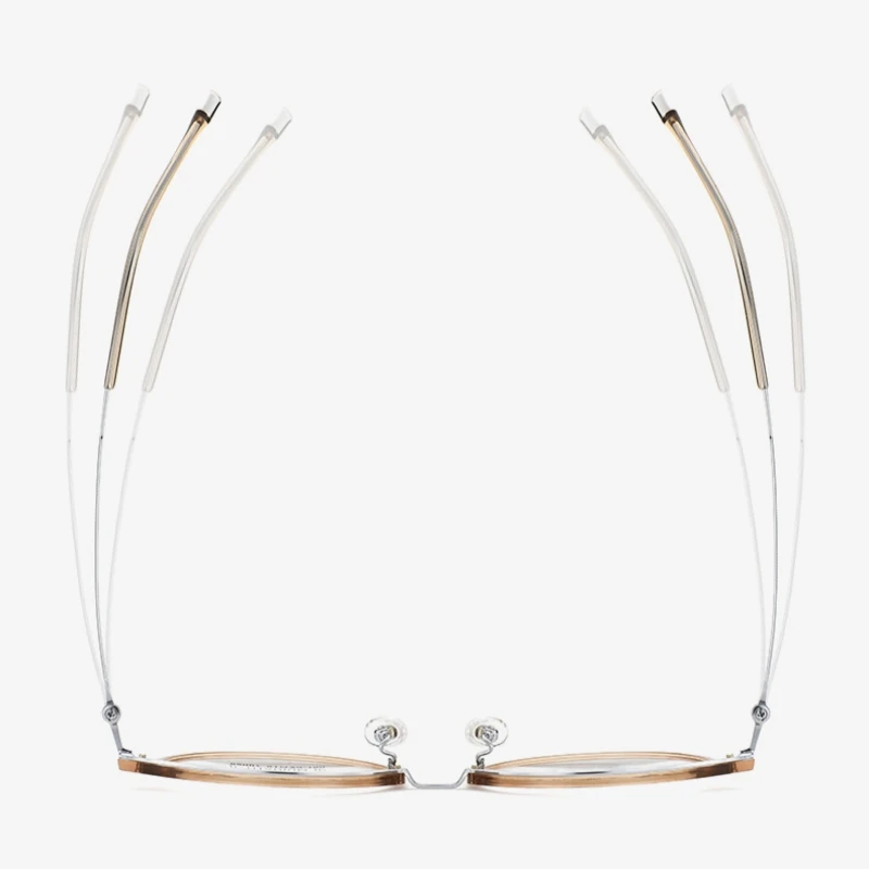 نظارات نسائية دائرية جديدة من OLLYMURS خفيفة الوزن مصنوعة من سبائك التيتانيوم موضة TR90 إطار نظارات طبية بصرية للرجال 82007