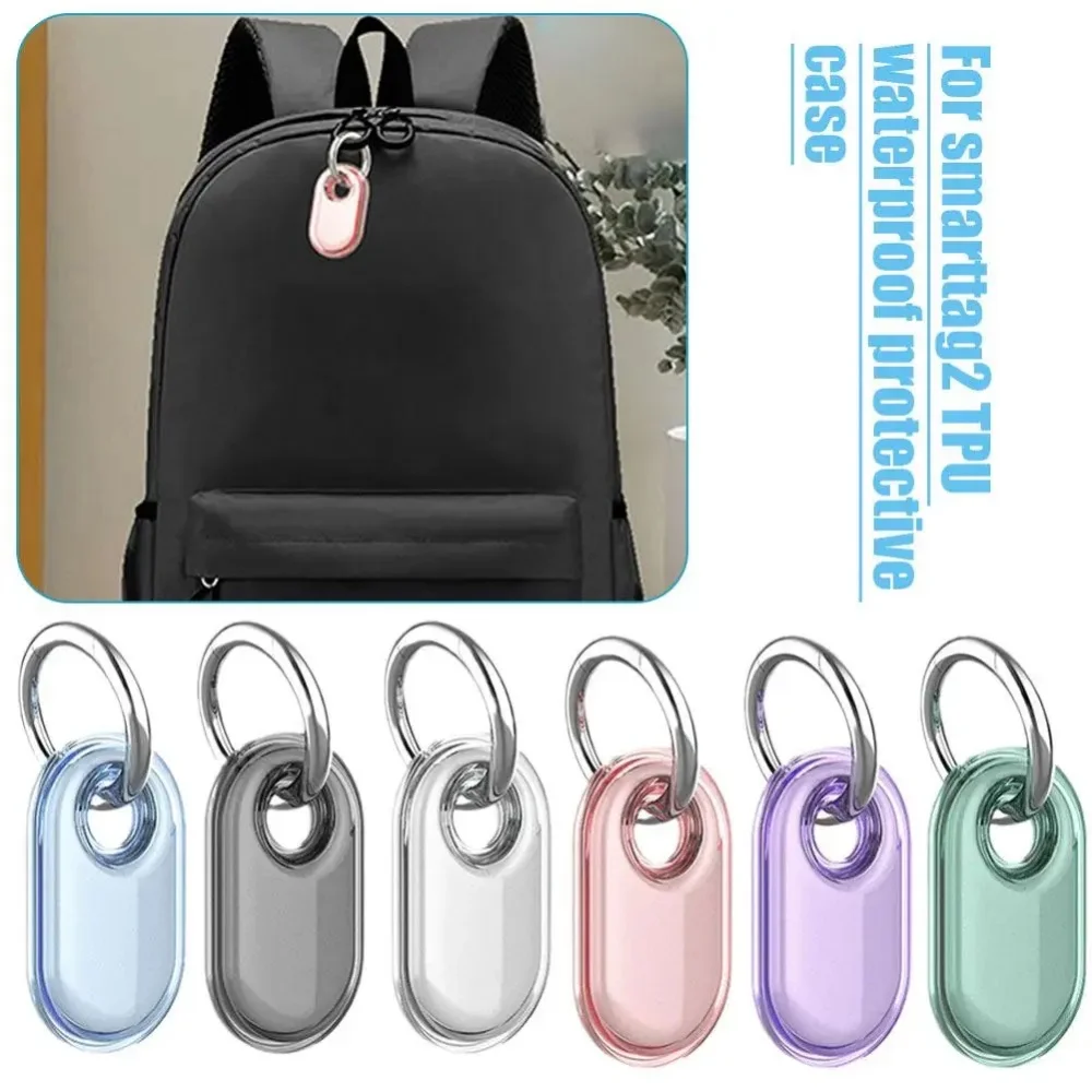 2024 New for Samsung Galaxy SmartTag2 Protective Silicone Case for Galaxy Smart Tag 2 with Key Ring for Keys Wallet Luggage Pets