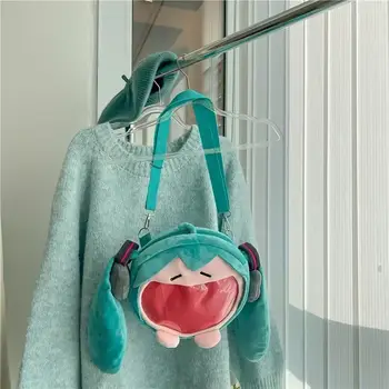 2025 初音未來單肩包 新款背包 可愛動漫女孩毛絨卡通卡哇伊背包 學生書包 兒童禮物玩具 6 最佳銷售 初音未來背包 - №3