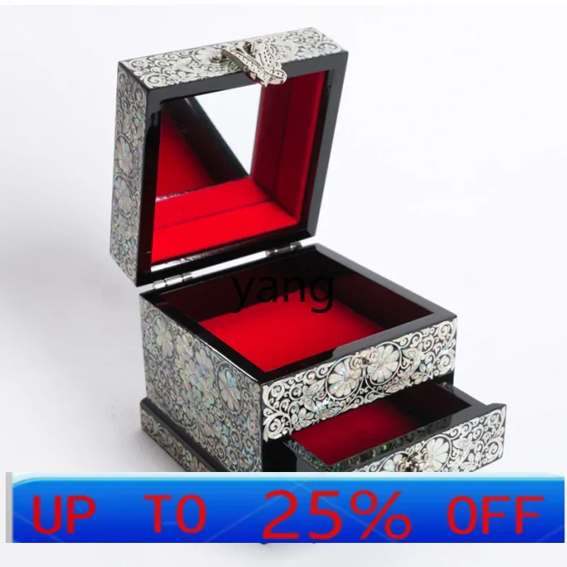 LH lacquered nut jewelry box wedding birthday gift to girlfriend exquisite gift