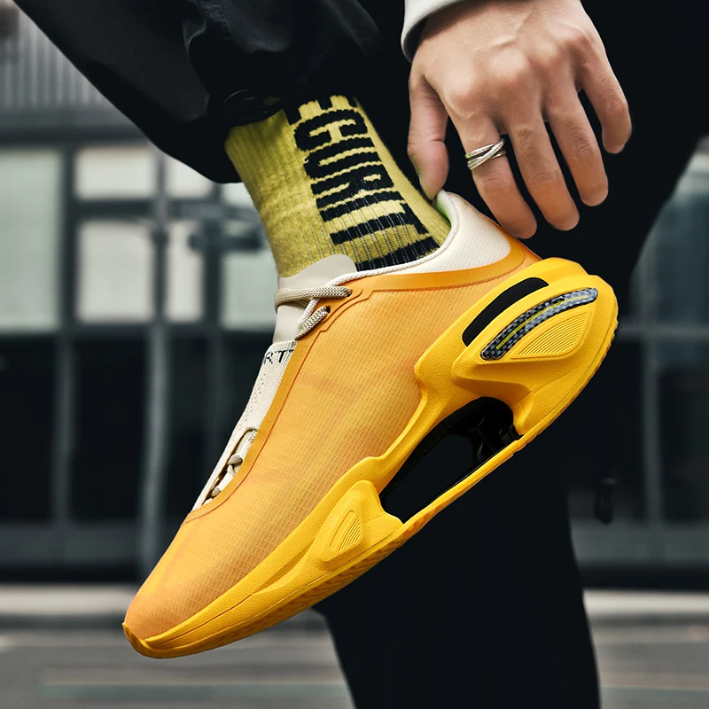 Summer Hot Sale Neutral Running Shoes Lightweight Athletic Shoes Training Shoes Breathable Elastic Lacing Sneakers