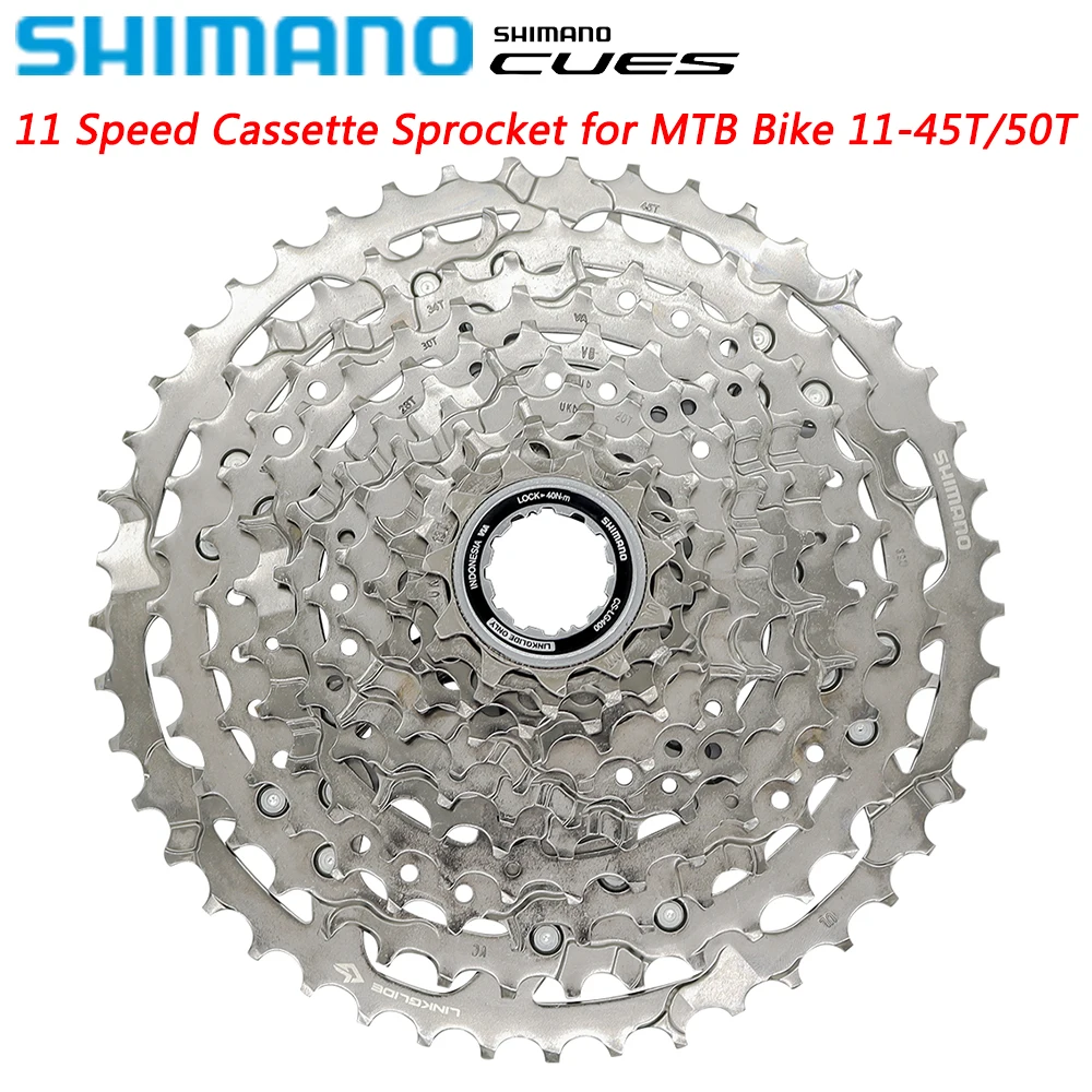 

SHIMANO CUES CS-LG400 11 Speed Cassette Sprocket for MTB Bike 11-45T 11-50T Freewheel Black Flywheel Original Bicycle Parts