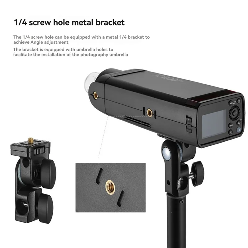 A73E-Camera Light Stand Adapter Mount Bracket With 1/4Inch Screw For Ad100pro AD200 AD200PRO AD300PRO