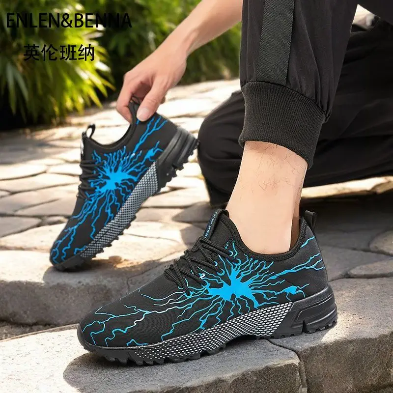 

Мужская летняя мужская обувь 2025, нескользящая, дышащая, легкая, новая повседневная спортивная обувь с сеткой для бега на открытом воздухе, высокое качество