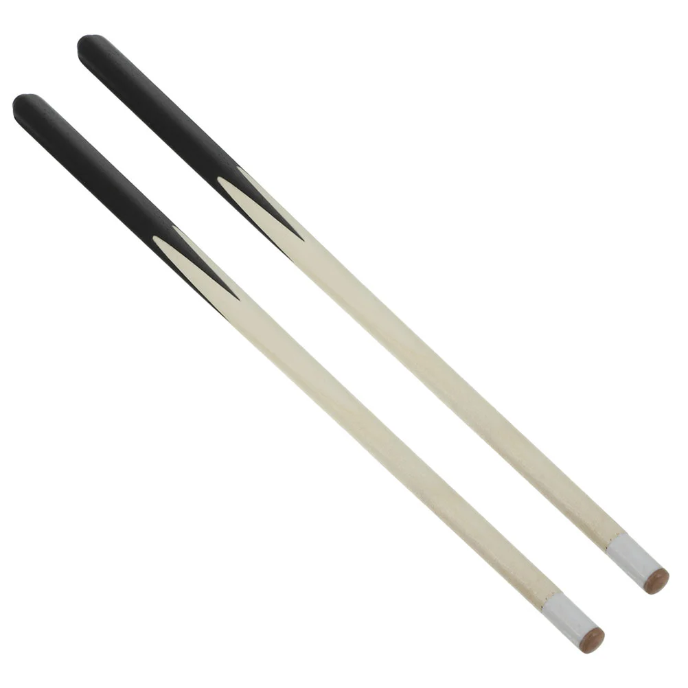 

2 Pcs Queue Cues Children's Billiard Stick Pool Table Snooker Sticks Shorts Wood