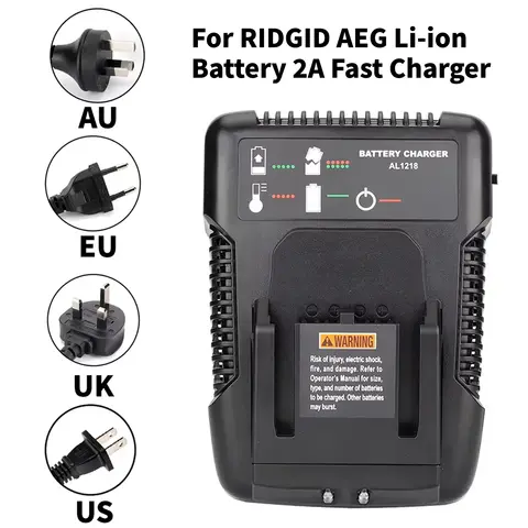 18 V Lithium Battery Charger For AEG RIDGID 14.4 V 18 V Li-Ion Battery Power Tool Battery Charging High Quality Fast Charging