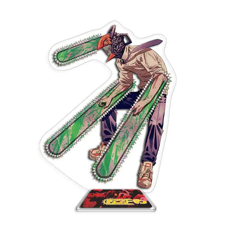 15CM motosega uomo figura Anime Denji Power supporto acrilico modello decorazione fai da te segno in piedi collezione per adulti giocattolo